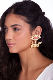 Maria Dolores  MD2180 - FLOR DENTE DE LEAO EARRING - AMAGO - COLLAB ALEHA