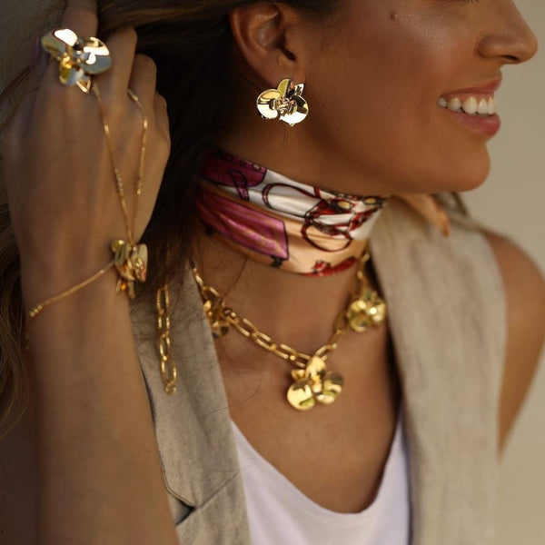 Anna Prata Earring  Orquids